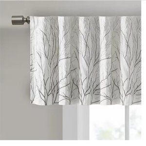 Faux Silk Embordered Window Valance
